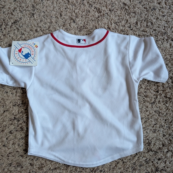 Majestic Red and White Boston Red Sox Jersey - Picture 2 of 5